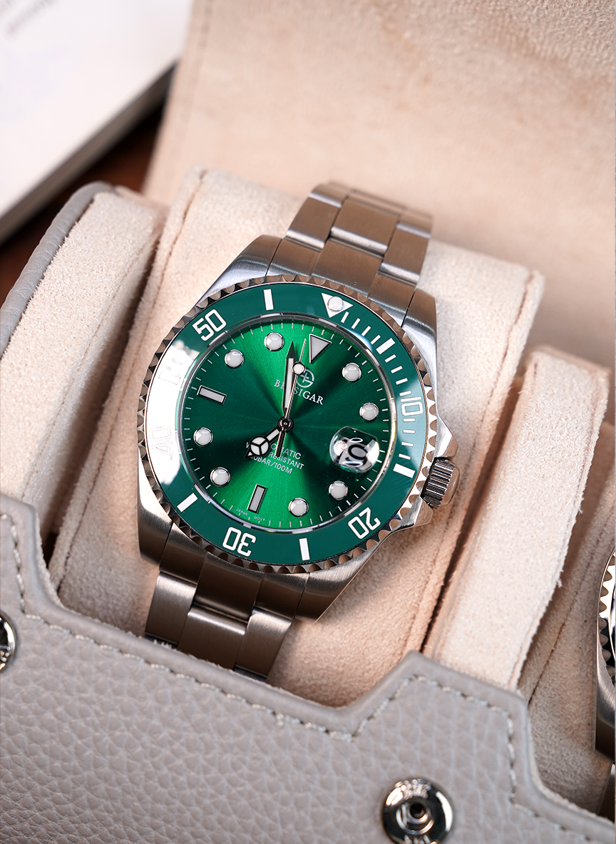 Astuccio grigio per orologi – Due orologi