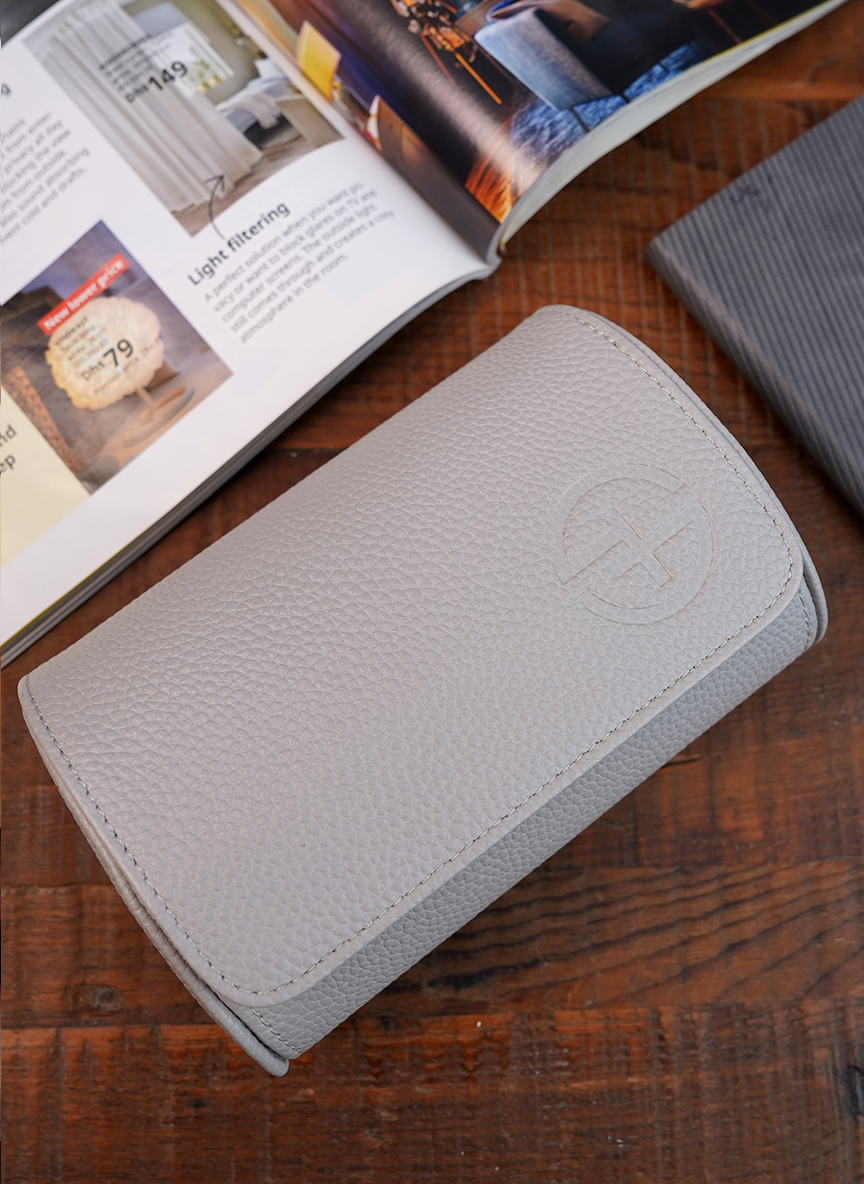 Astuccio grigio per orologi – Due orologi