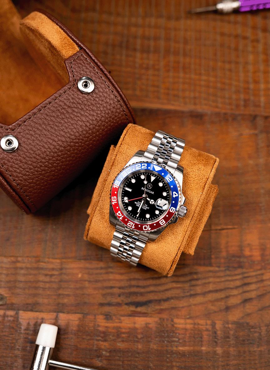 Brown Watch Roll – One Watch