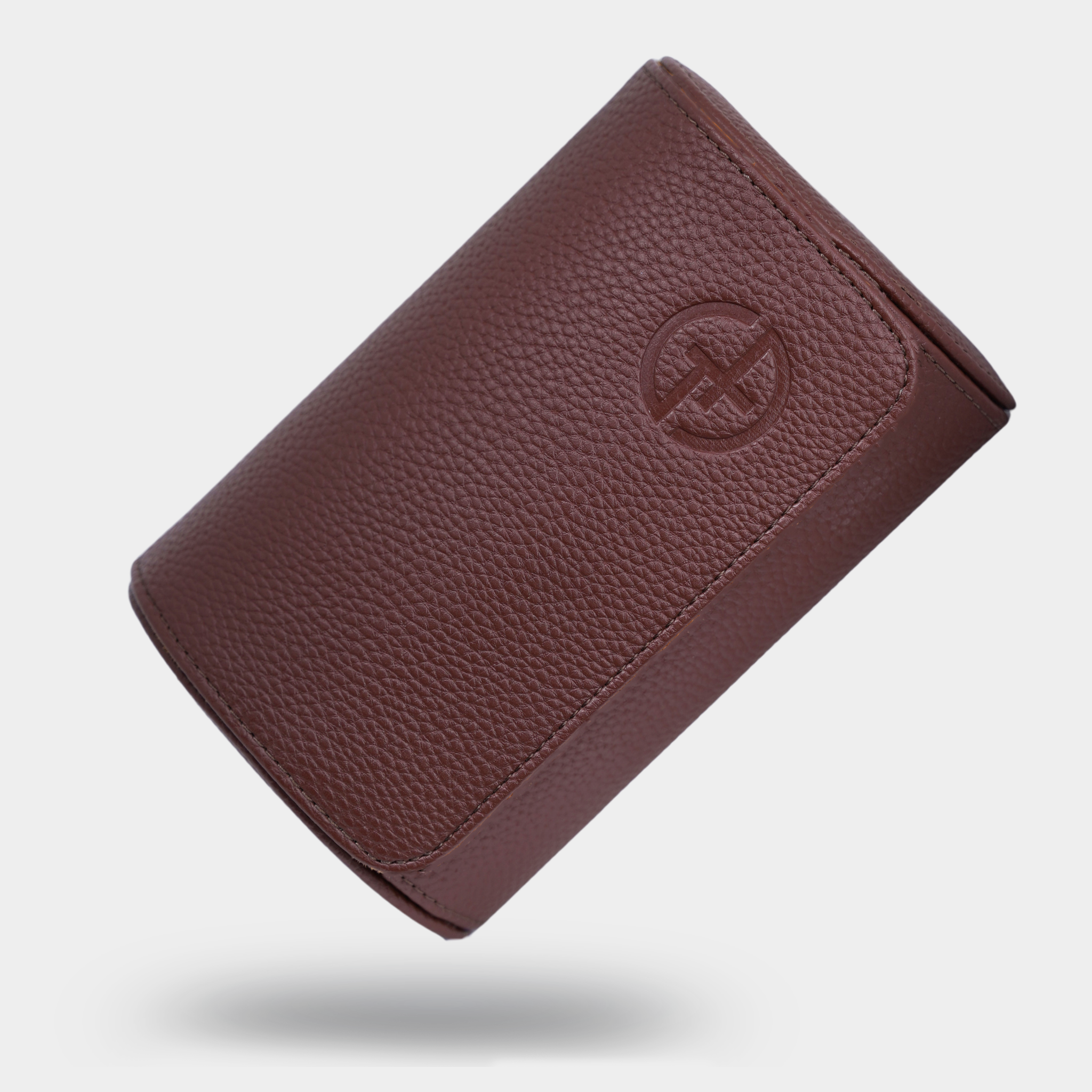 Brown Watch Roll – Two Watches