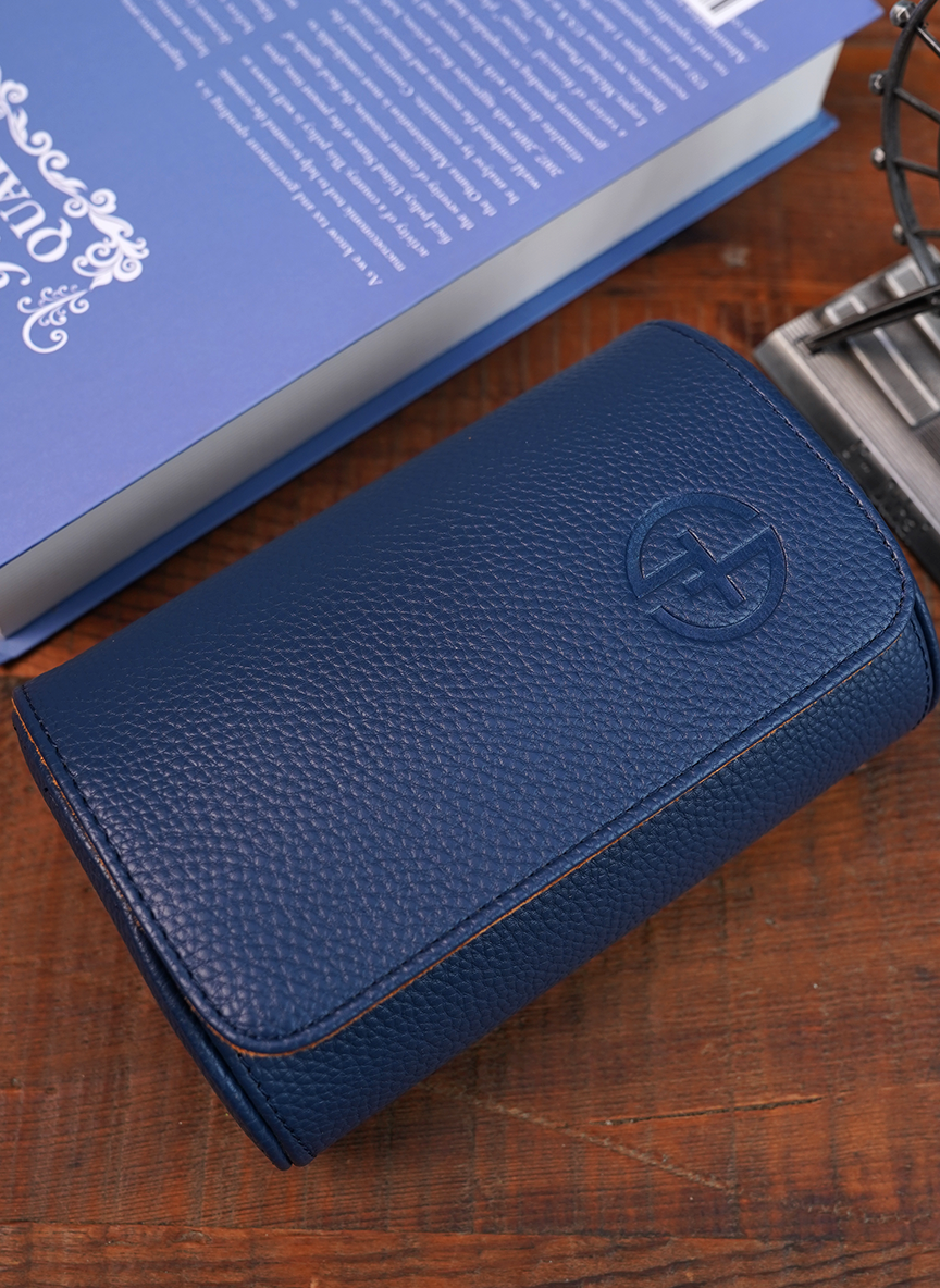 Estuche de reloj azul – Dos relojes