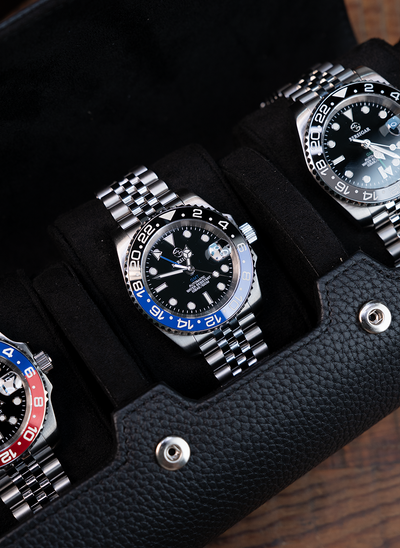Astuccio nero per orologi – Tre orologi